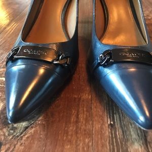 Coach Navy Blue Career Pumps